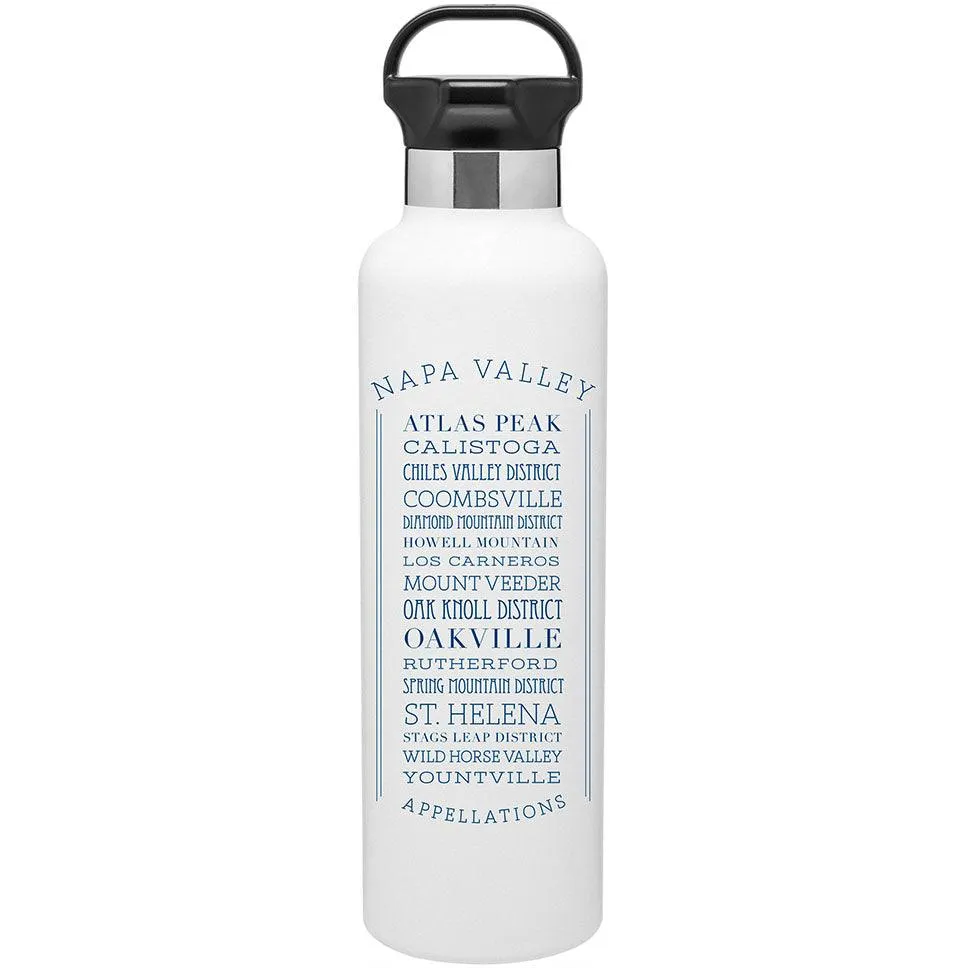 24 Oz. Stainless Insulated Gear Water Bottle Printed with a Customizable APPELLATIONS Design