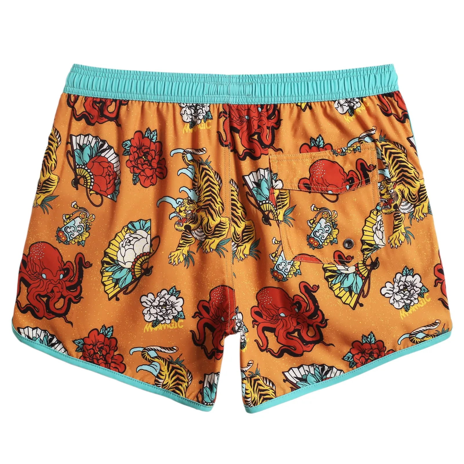 4.5 Inch Inseam Vintage Stretch Swallow Homing Swim Trunks