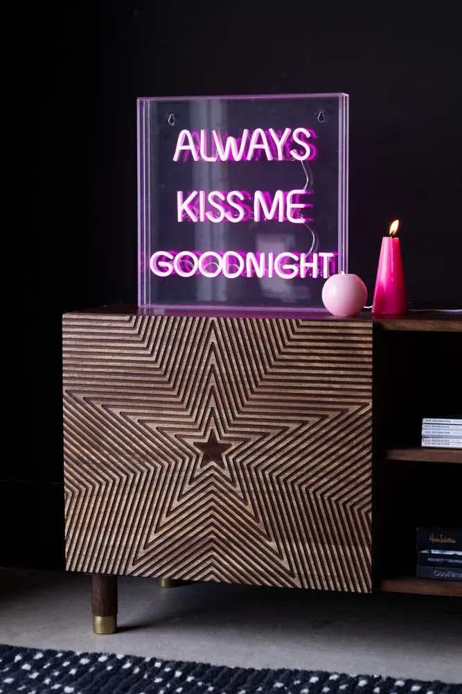 Always Kiss Me Goodnight Neon Light Box