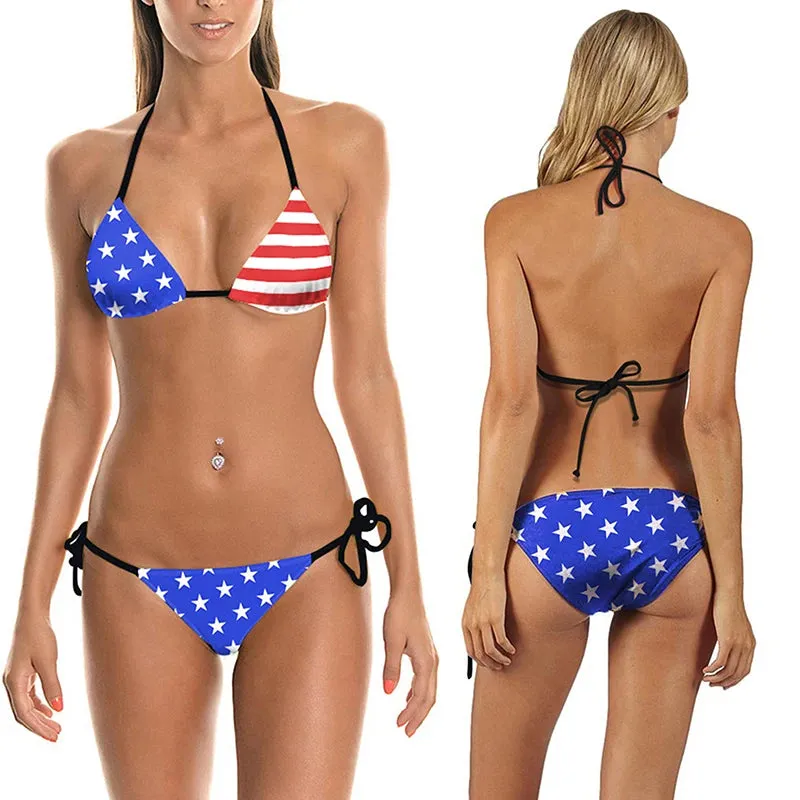 American Beach Goddess Swimsuit Bikini