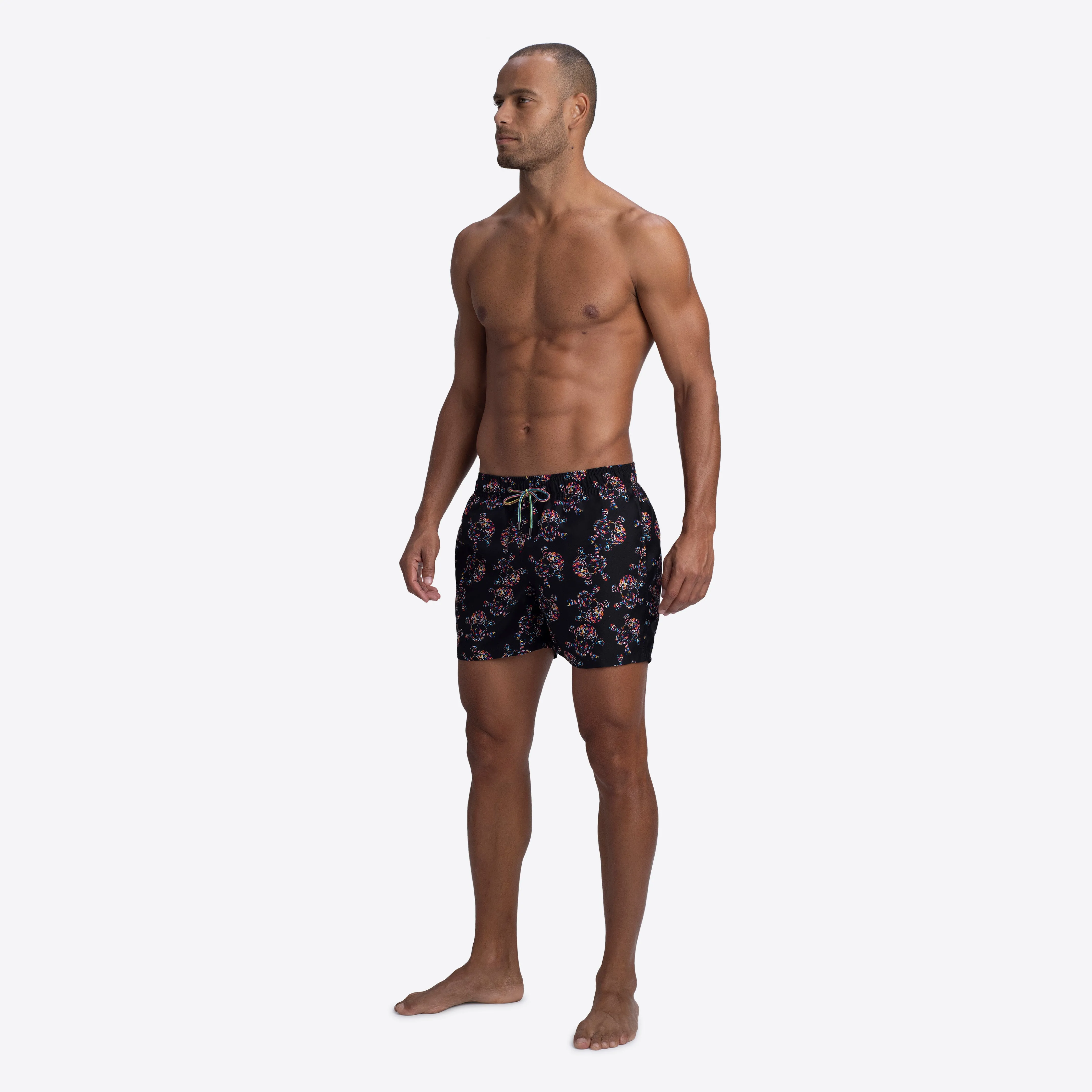 ARCHER Skull Print Swim Trunks