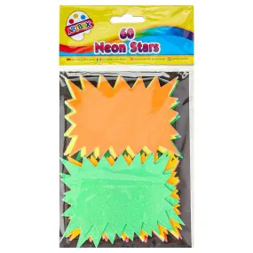 Artbox Neon Stars 10 x 7.5cm Assorted Colours (60 Pack)