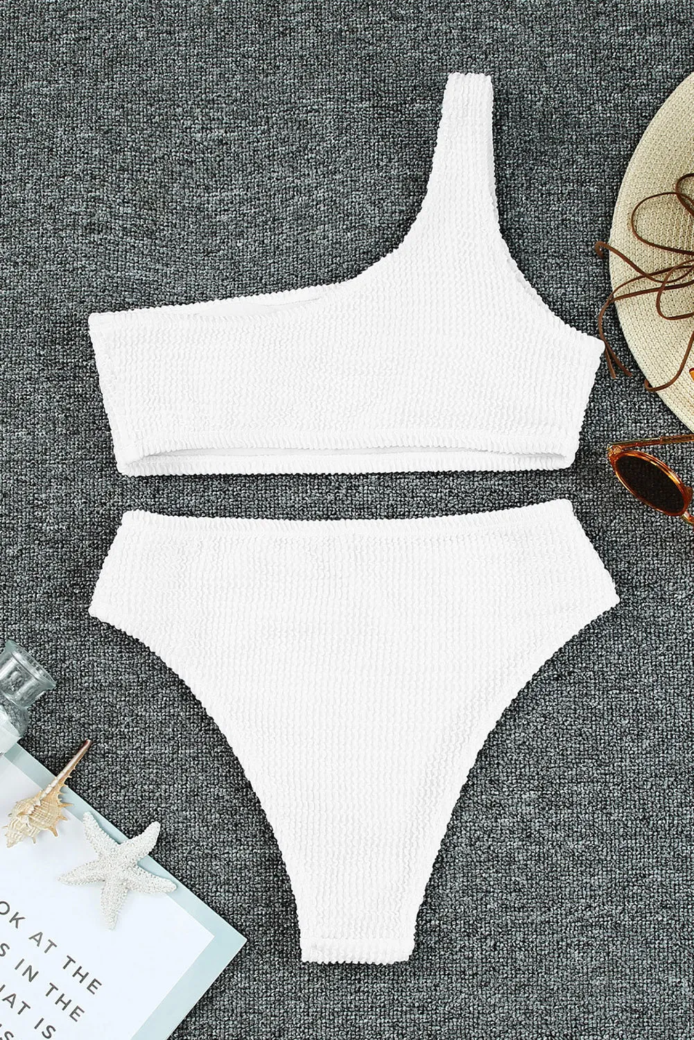 Asymmetric One Shoulder Bikini Swimsuit