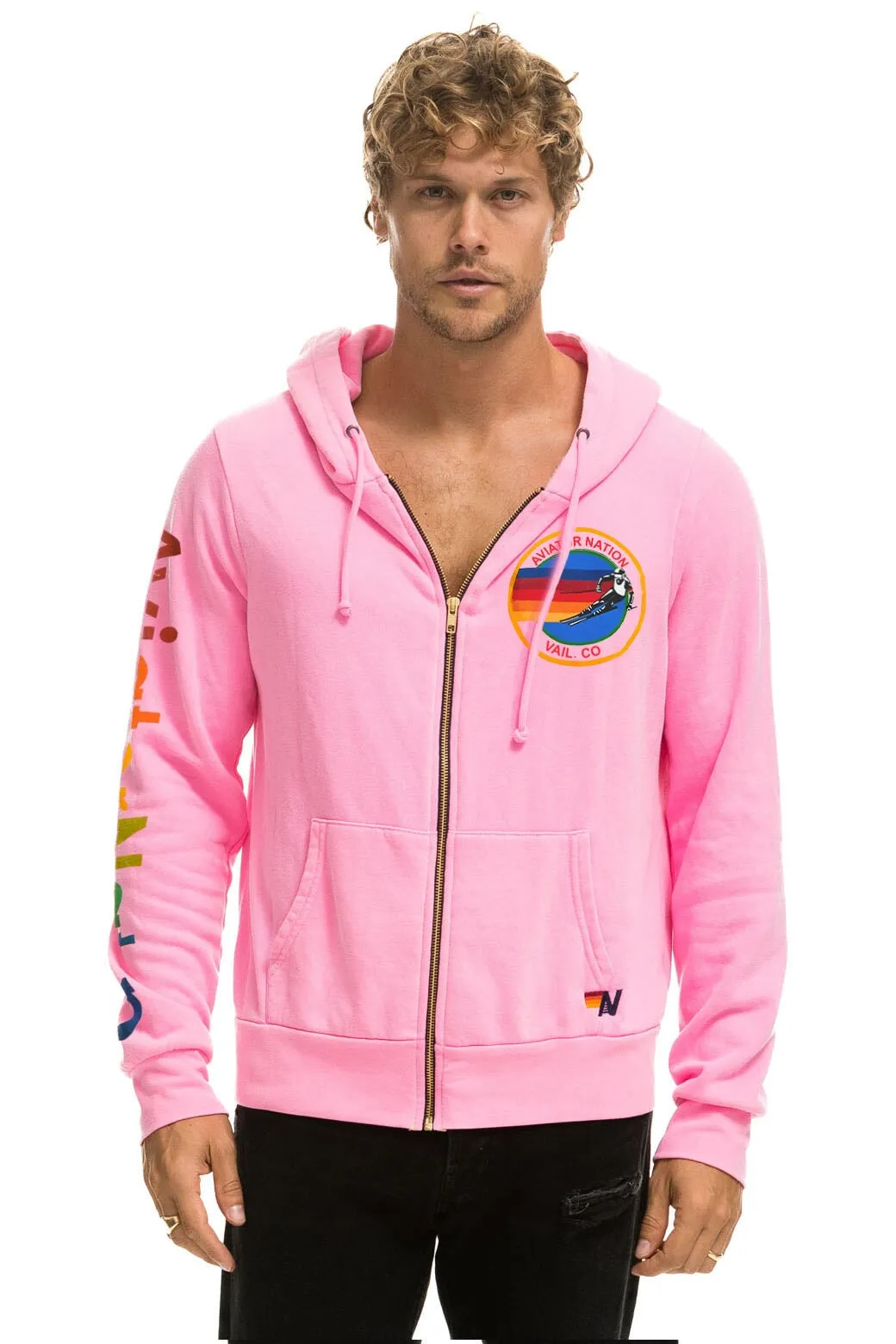 AVIATOR NATION VAIL HOODIE - NEON PINK