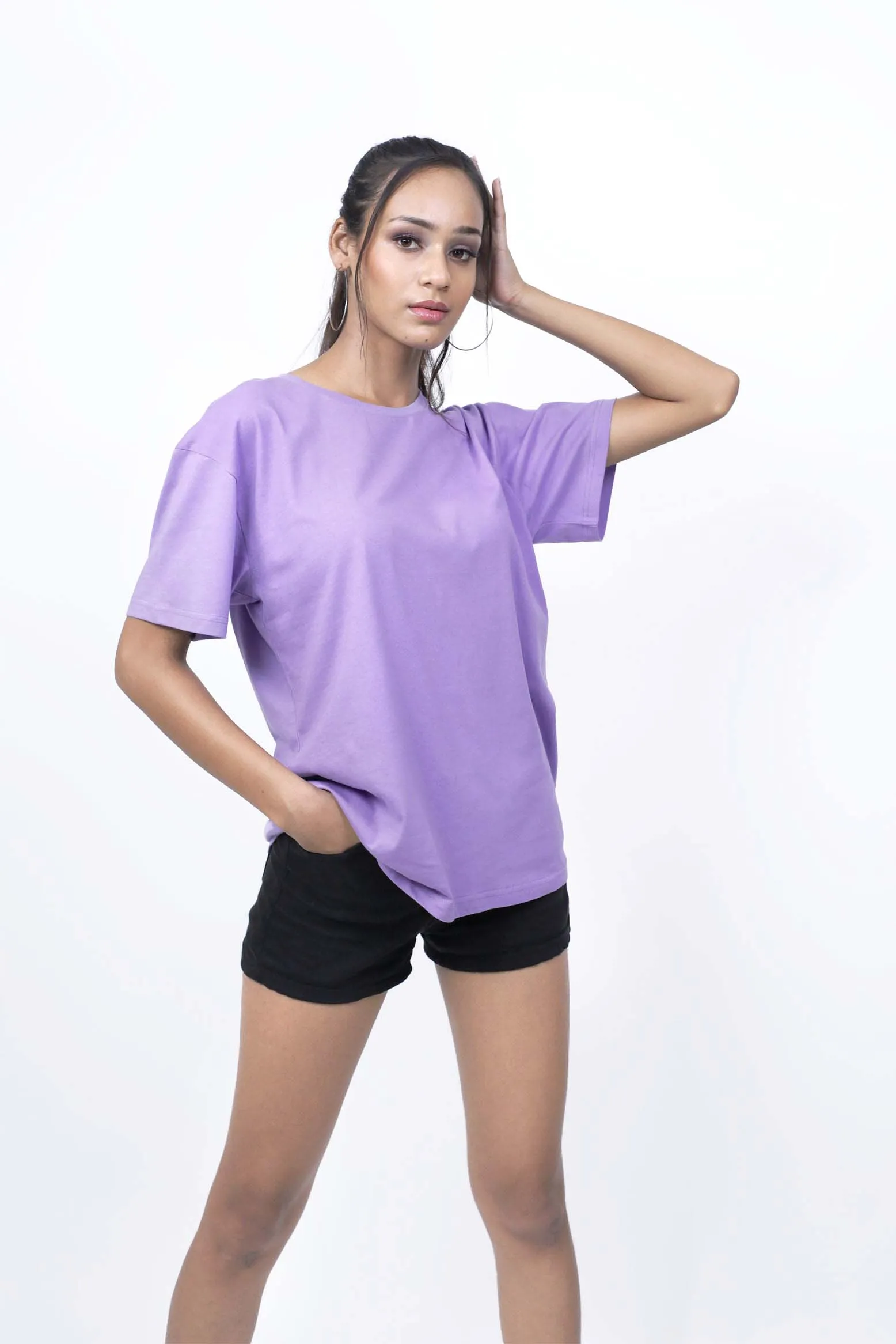 Back Print Kindness Lilac Oversized Tshirt