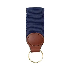 Barrons-Hunter - Navy Grosgrain Ribbon Key Fob