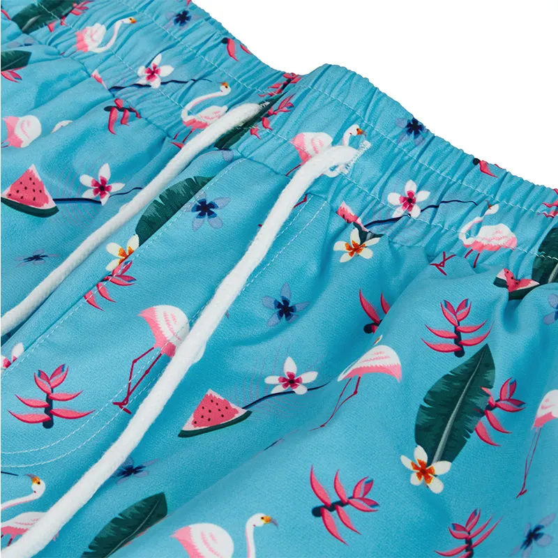 BEACH FLAMINGO SWIM TRUNKS