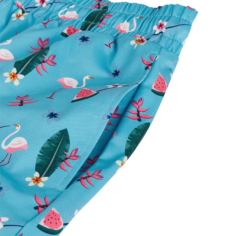 BEACH FLAMINGO SWIM TRUNKS