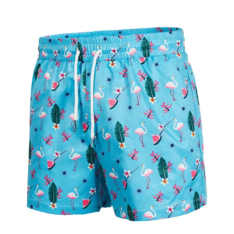 BEACH FLAMINGO SWIM TRUNKS