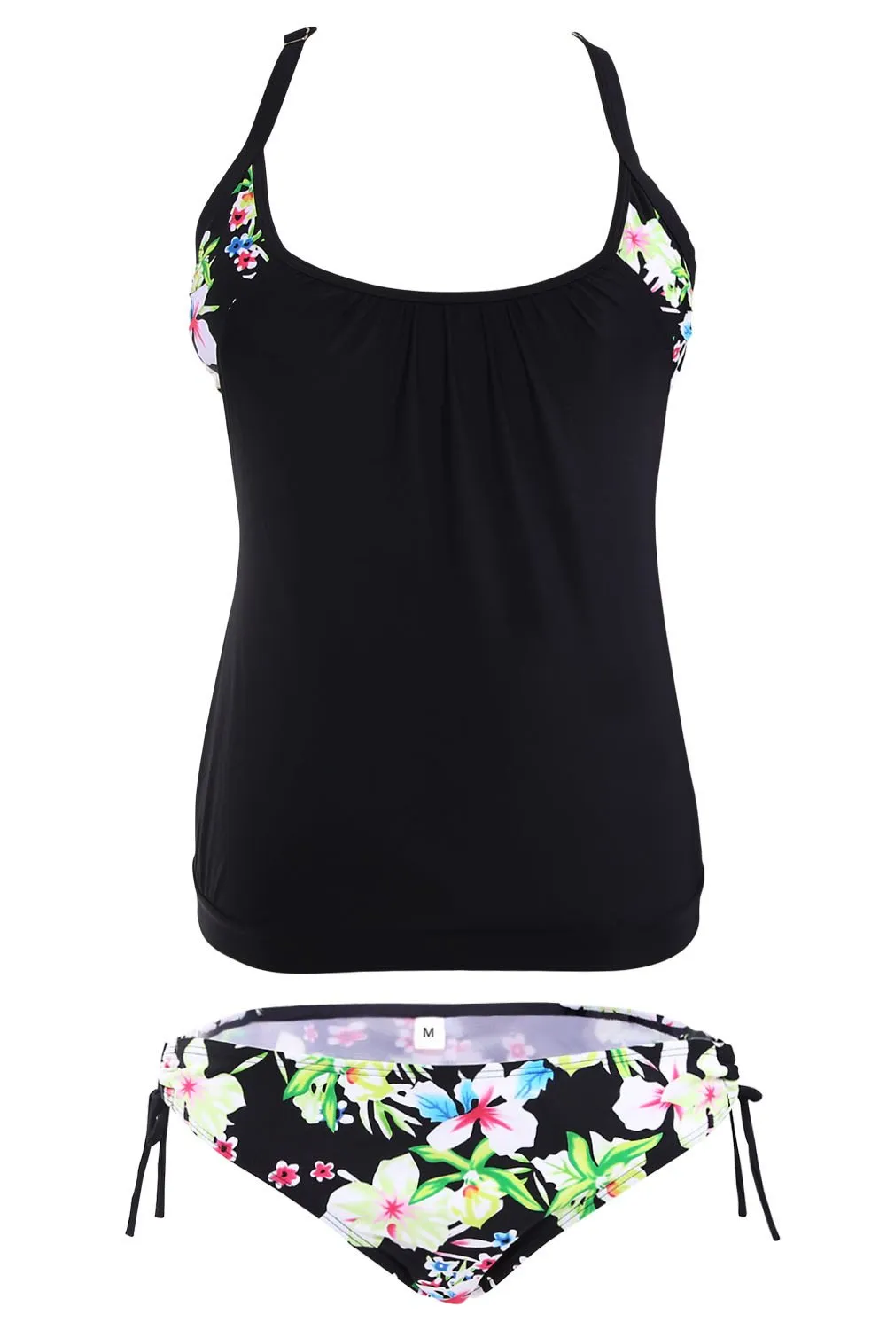 Black Floral Summer Tankini