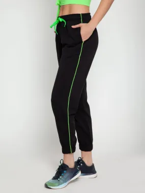 Black with Neon Green stripe Jogger