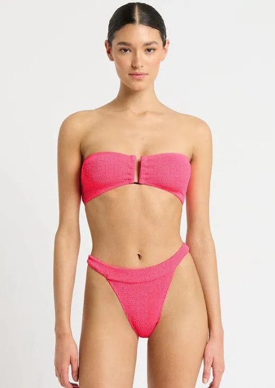 Blake Bandeau Bikini Top in Neon Azalea