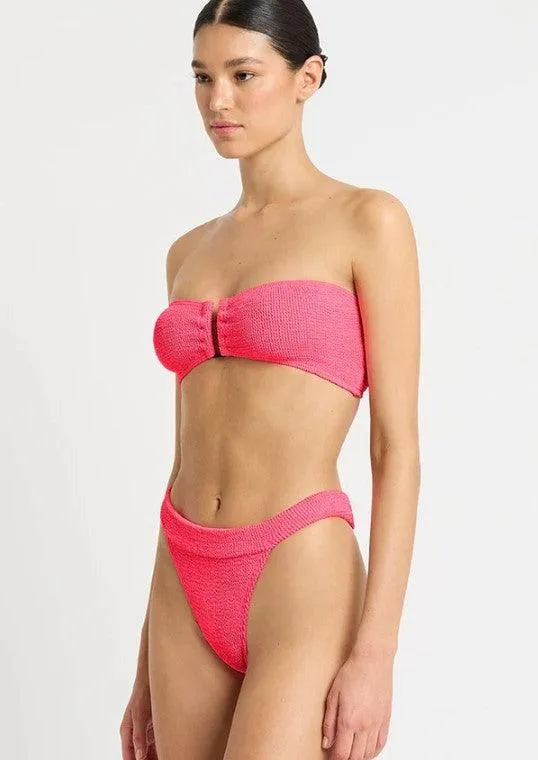 Blake Bandeau Bikini Top in Neon Azalea