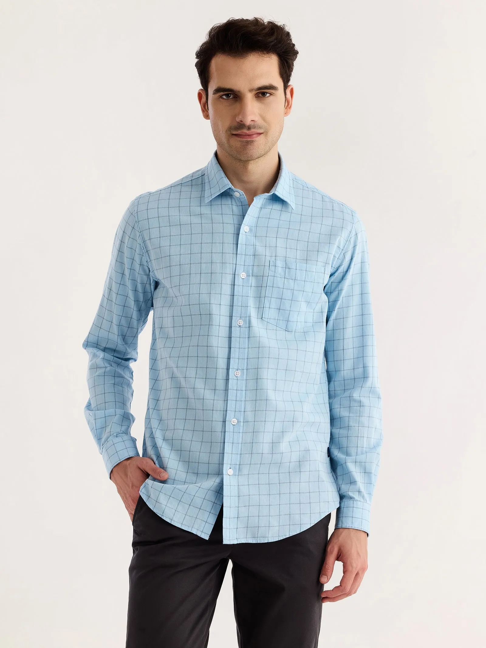 Blue Checked Shirt