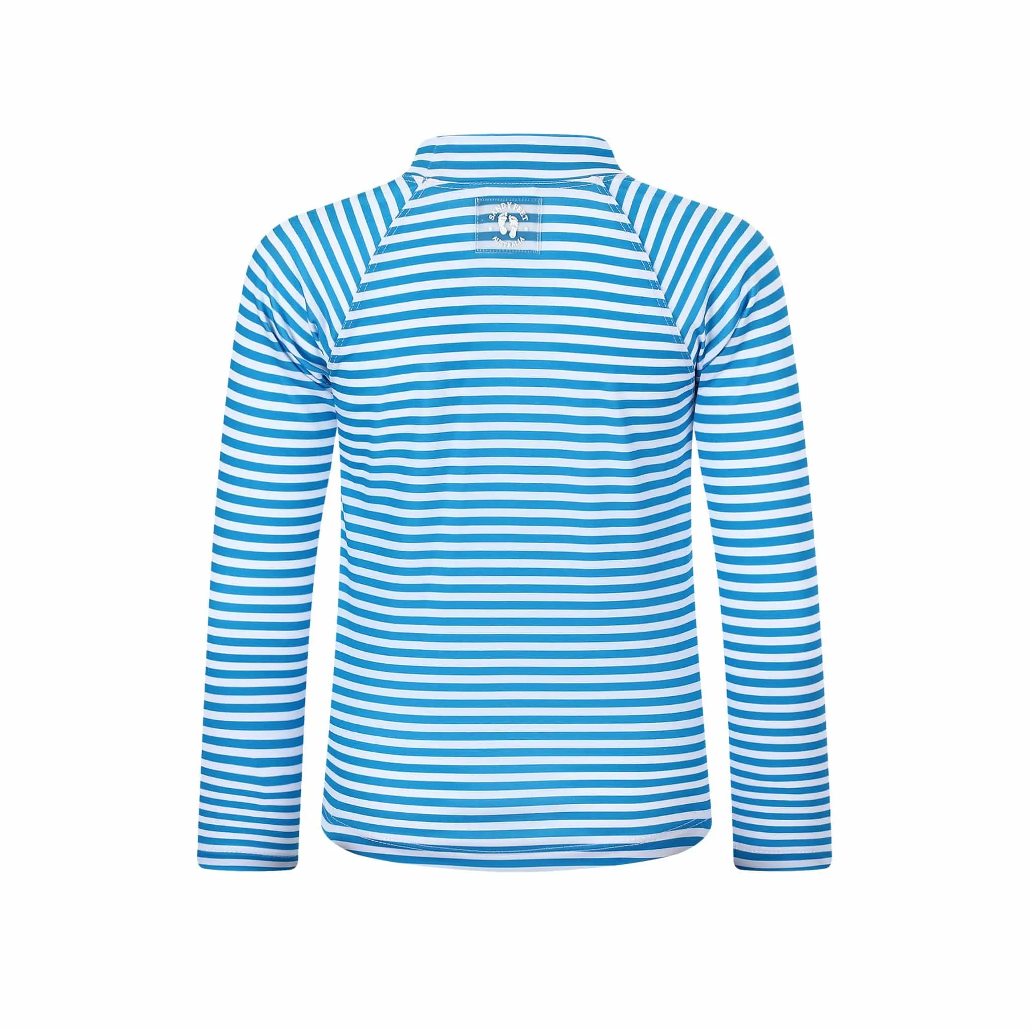 Boys Pacific Blue Stripe Long Sleeve Rashie