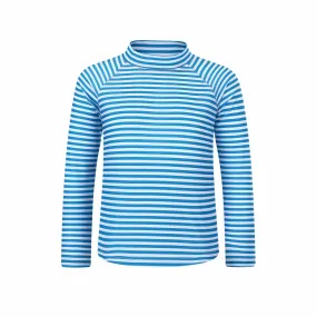 Boys Pacific Blue Stripe Long Sleeve Rashie