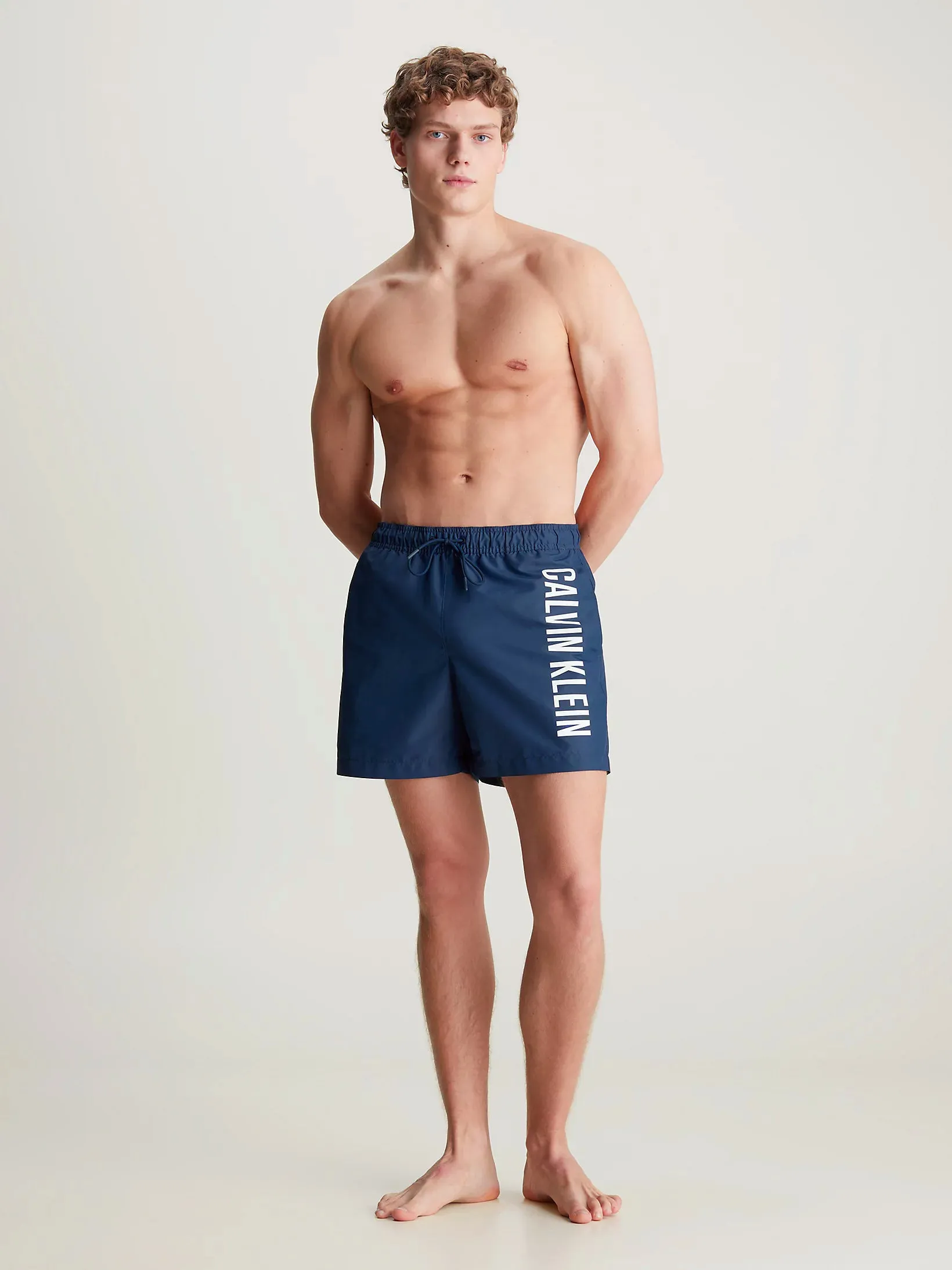 Calvin Klein Mens 'Intense Power' Side Logo Swim Shorts