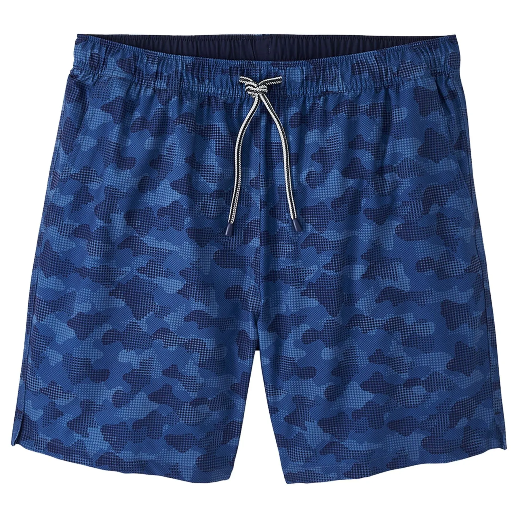 Camoflauged Coastline Swim Trunk Navy - SS23