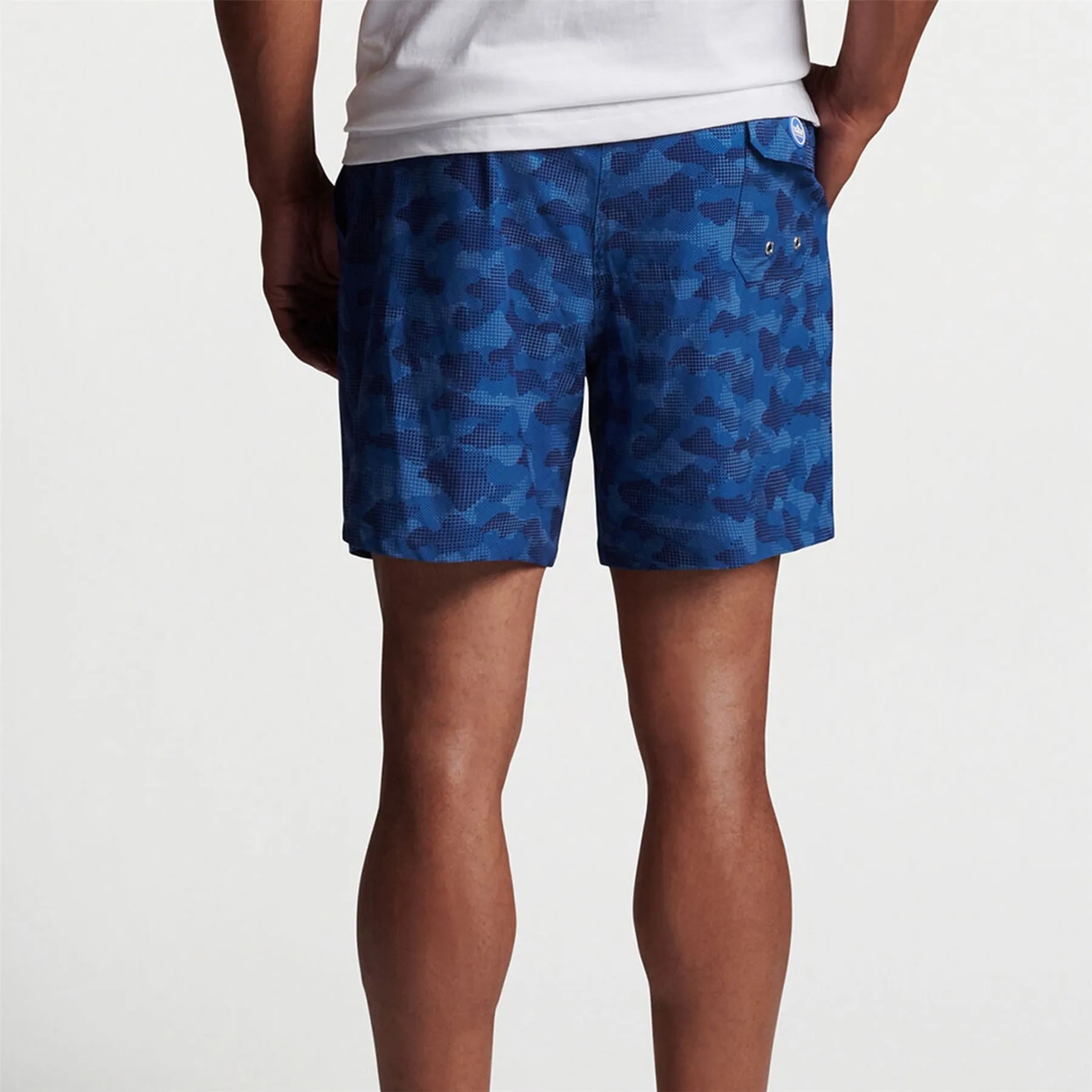 Camoflauged Coastline Swim Trunk Navy - SS23