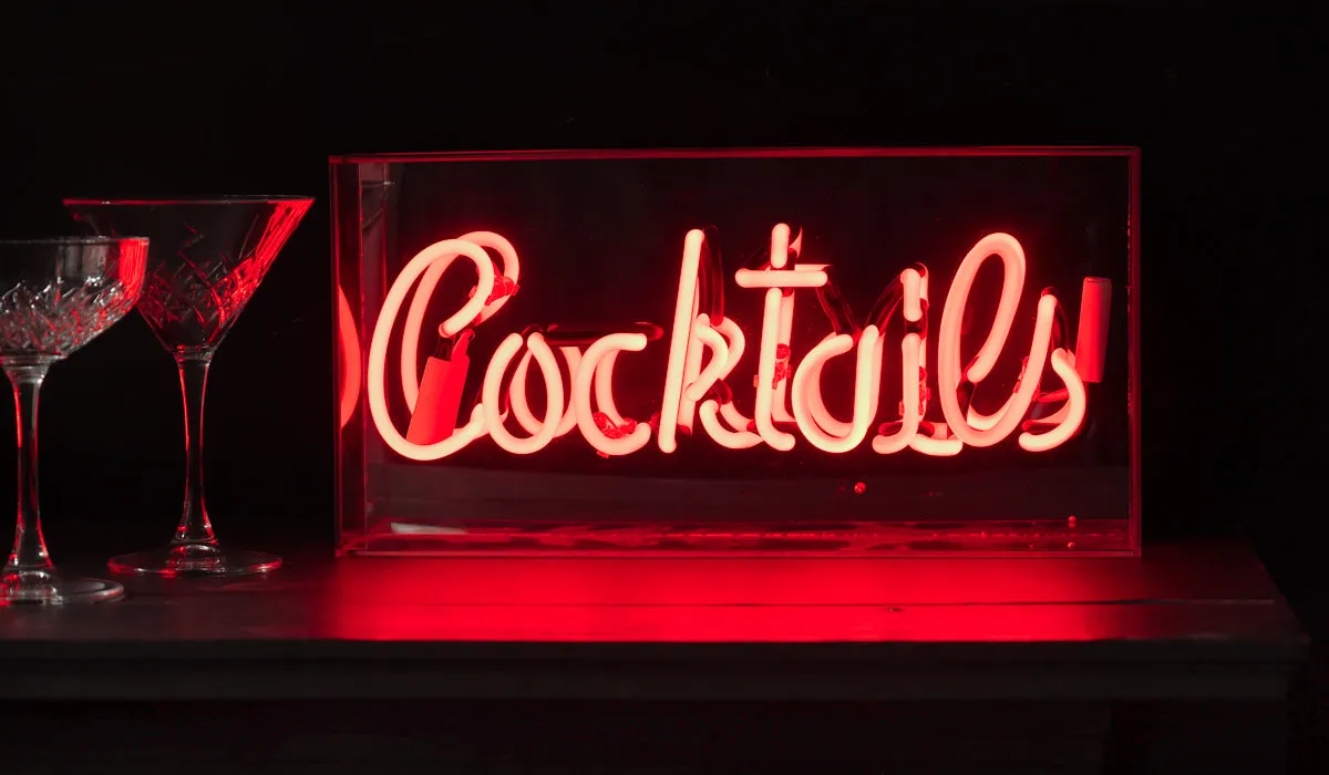 Cocktails Neon Light Box