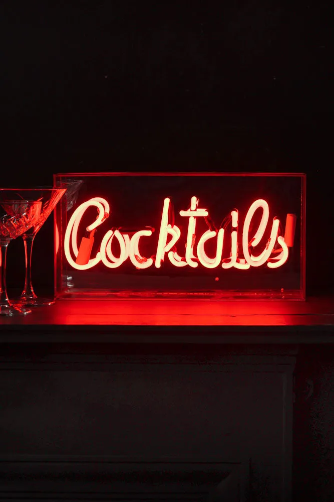 Cocktails Neon Light Box