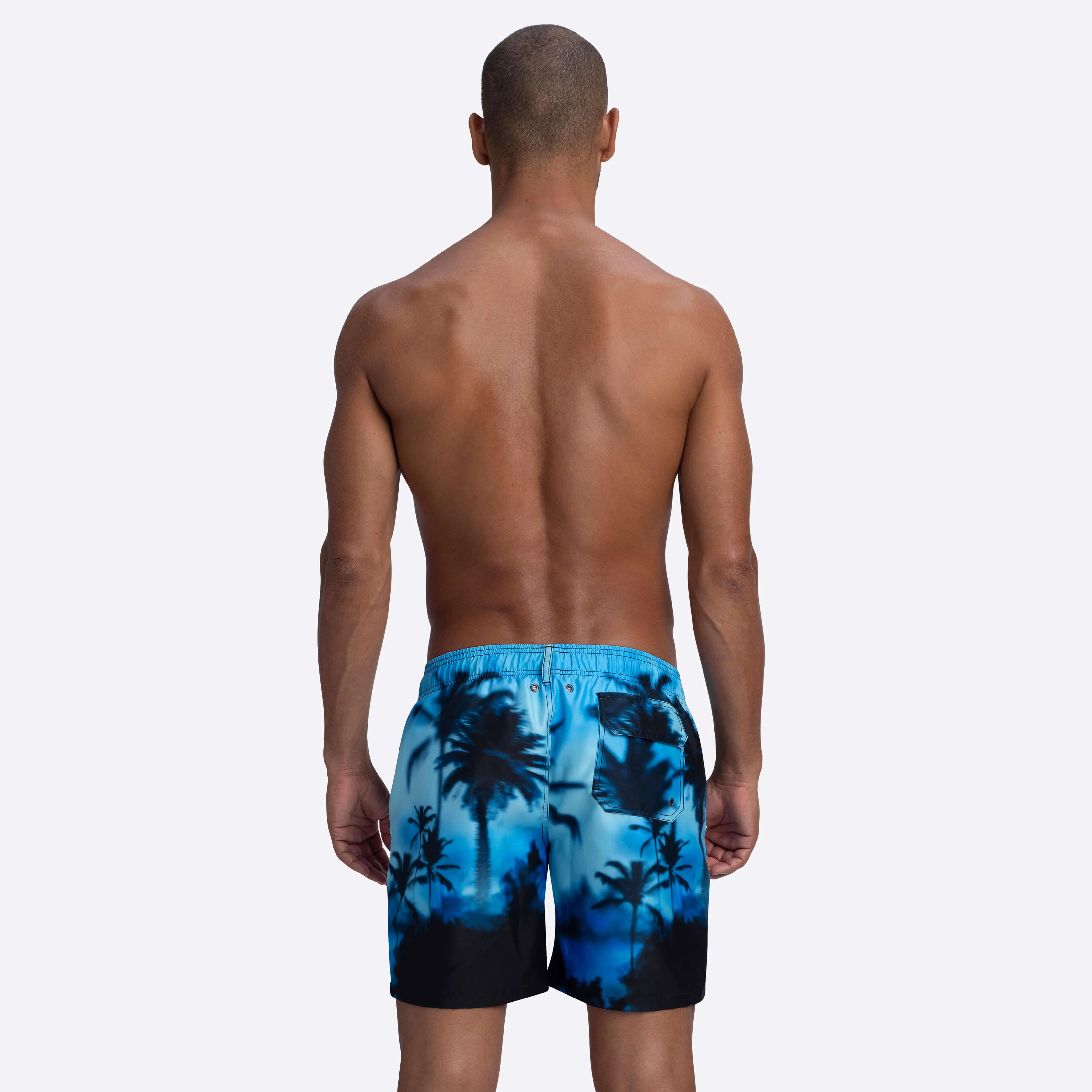 COSMO Palm Print Swim Trunks