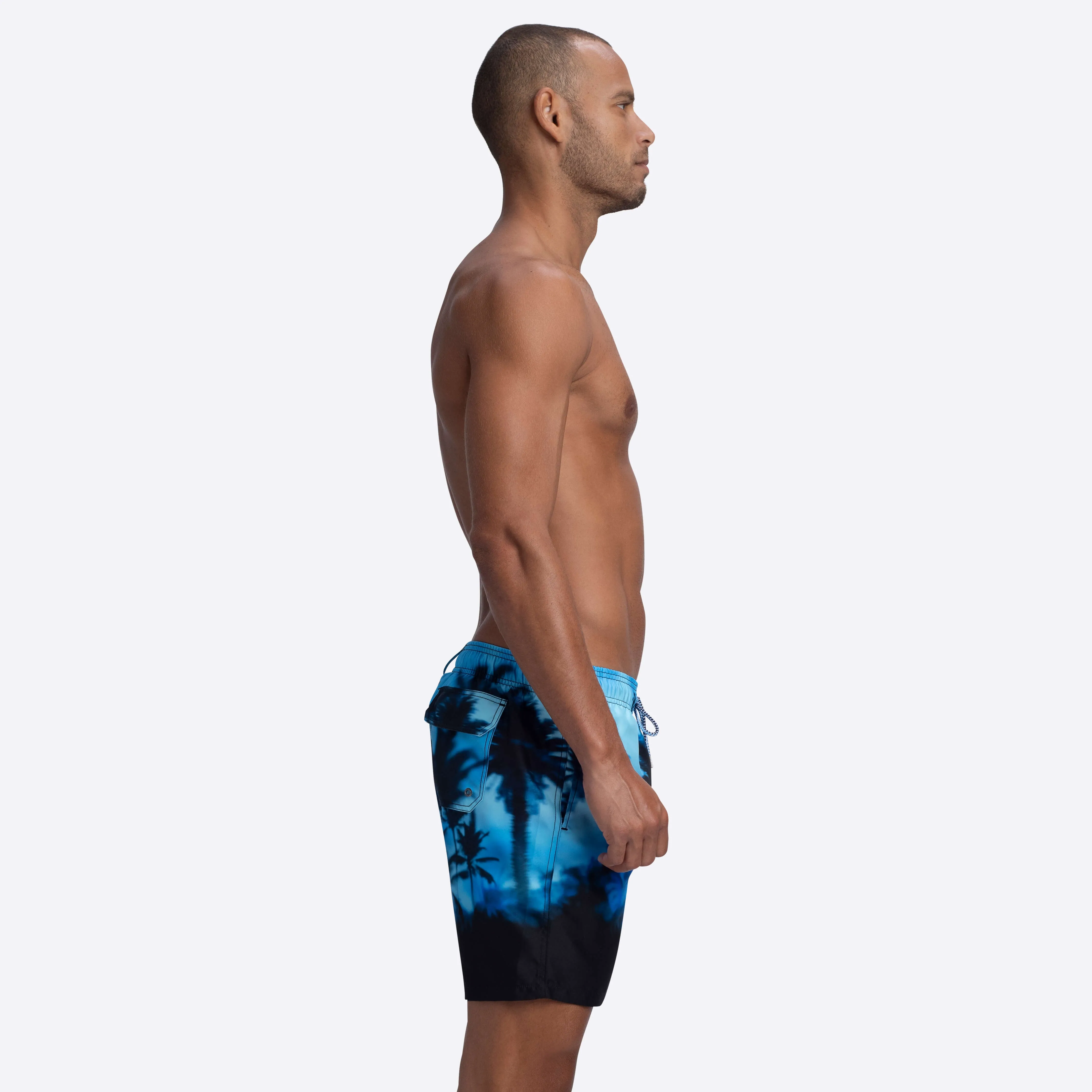 COSMO Palm Print Swim Trunks