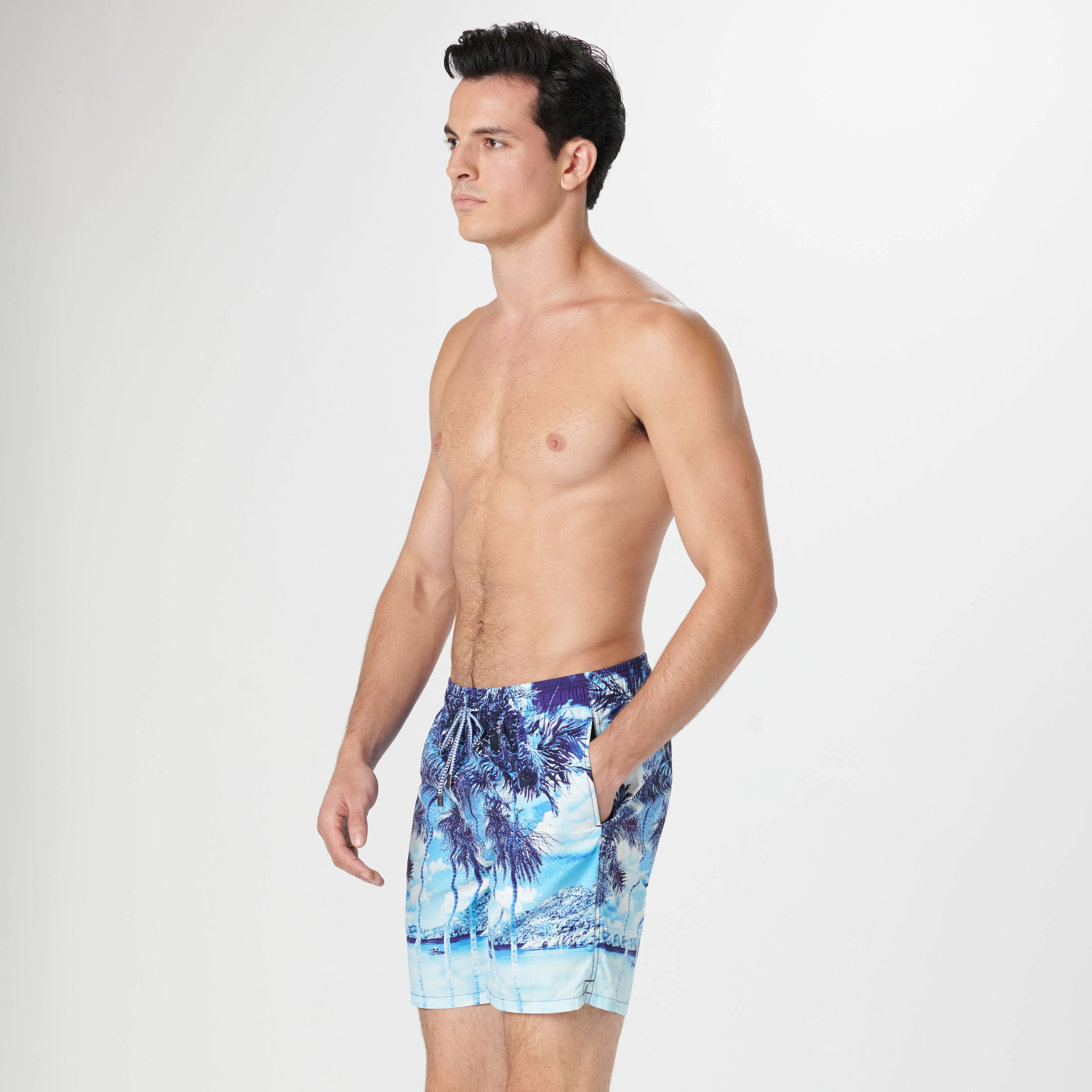 Cosmo Tropical Photoprint Swim Trunks