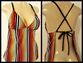 Crossover Back Tankini Tops