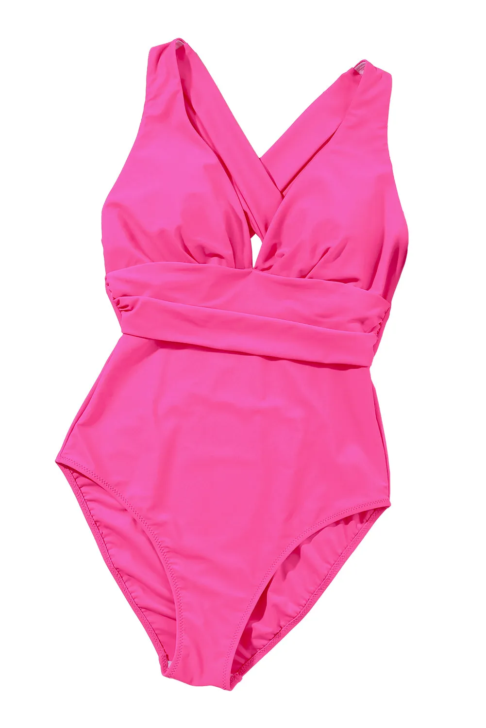 Crossover Backless Ruched Monokini