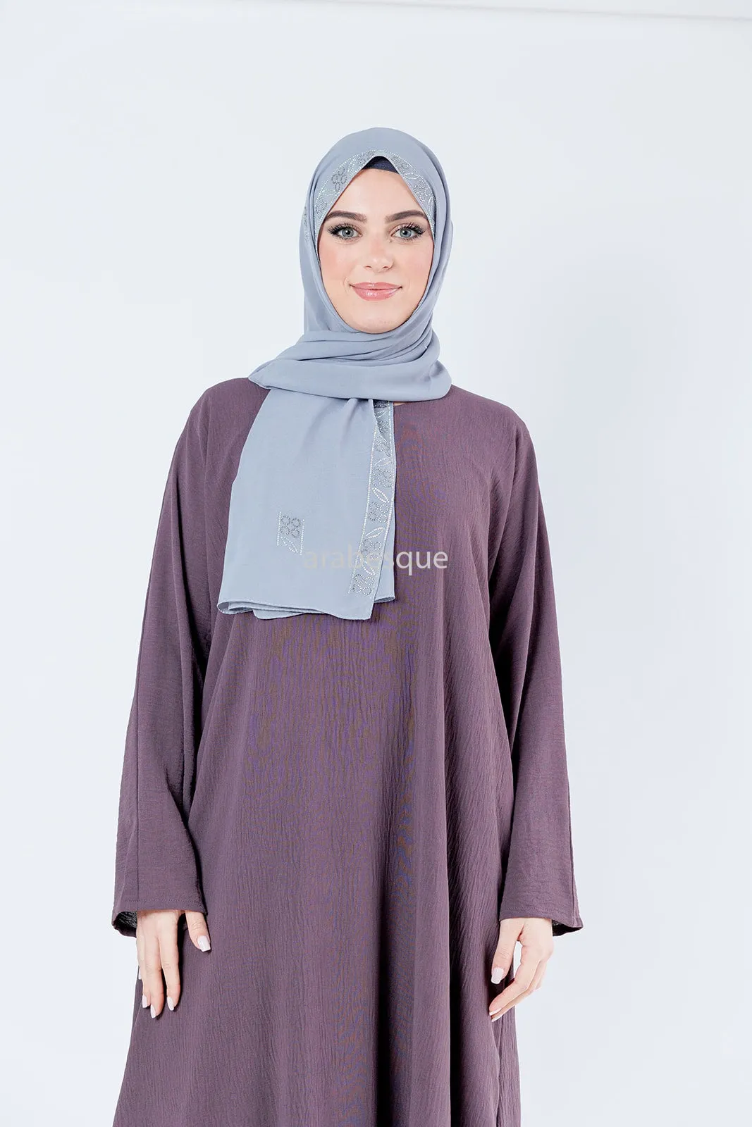 Crushed Polyester Closed Abaya (10 Colours)