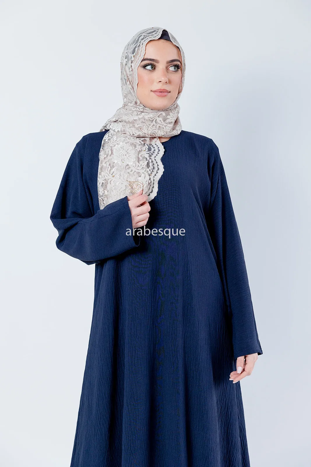 Crushed Polyester Closed Abaya (10 Colours)