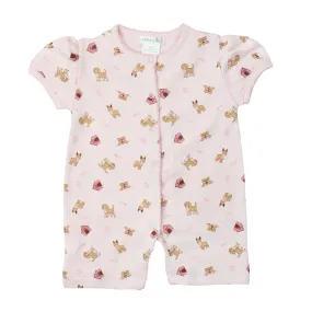 Cute Puppies Printed Romper | Baby Girl