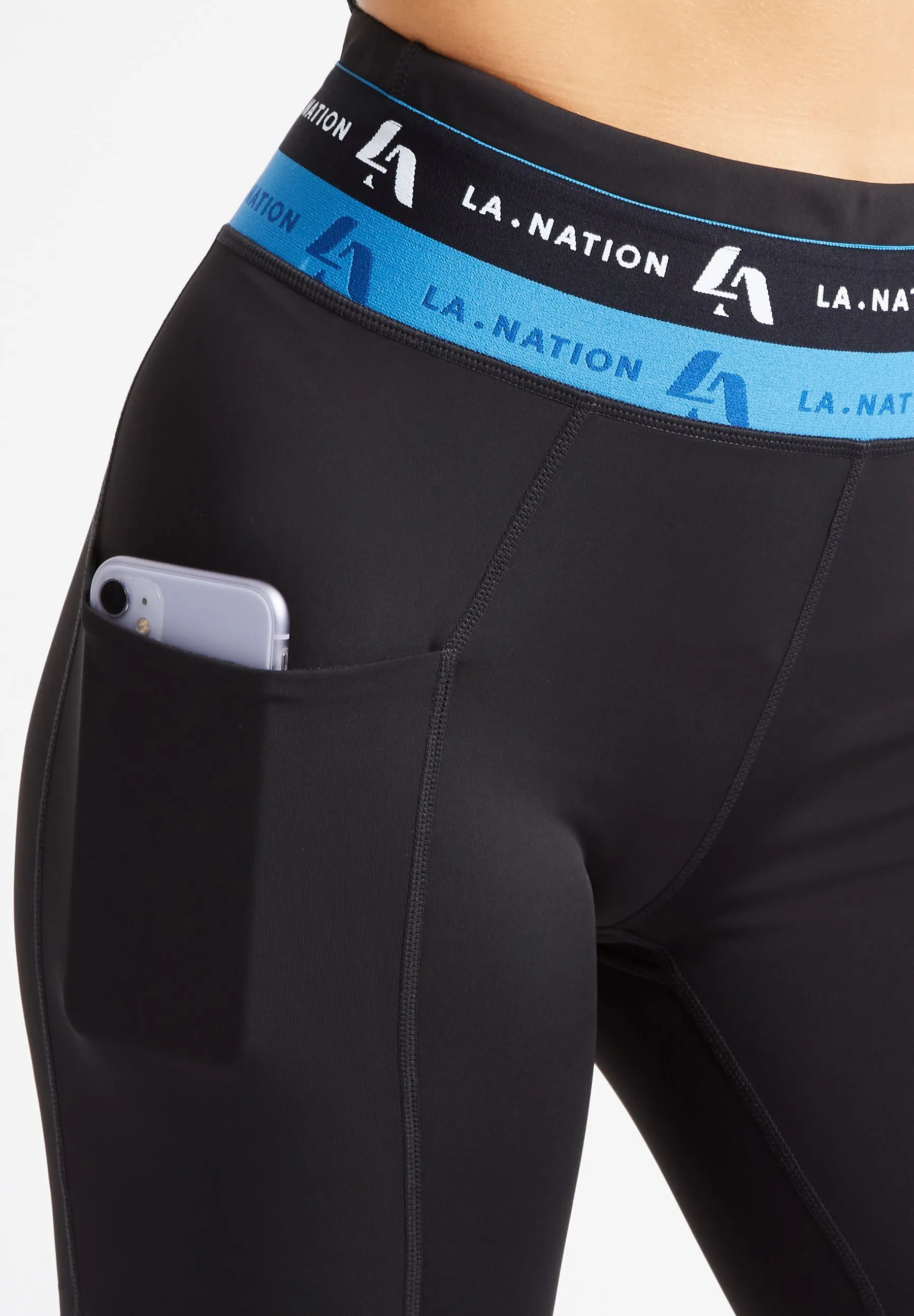 Cycling Shorts with logo waistband-Black