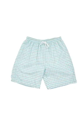 Dad Aqua Check Swim Trunks