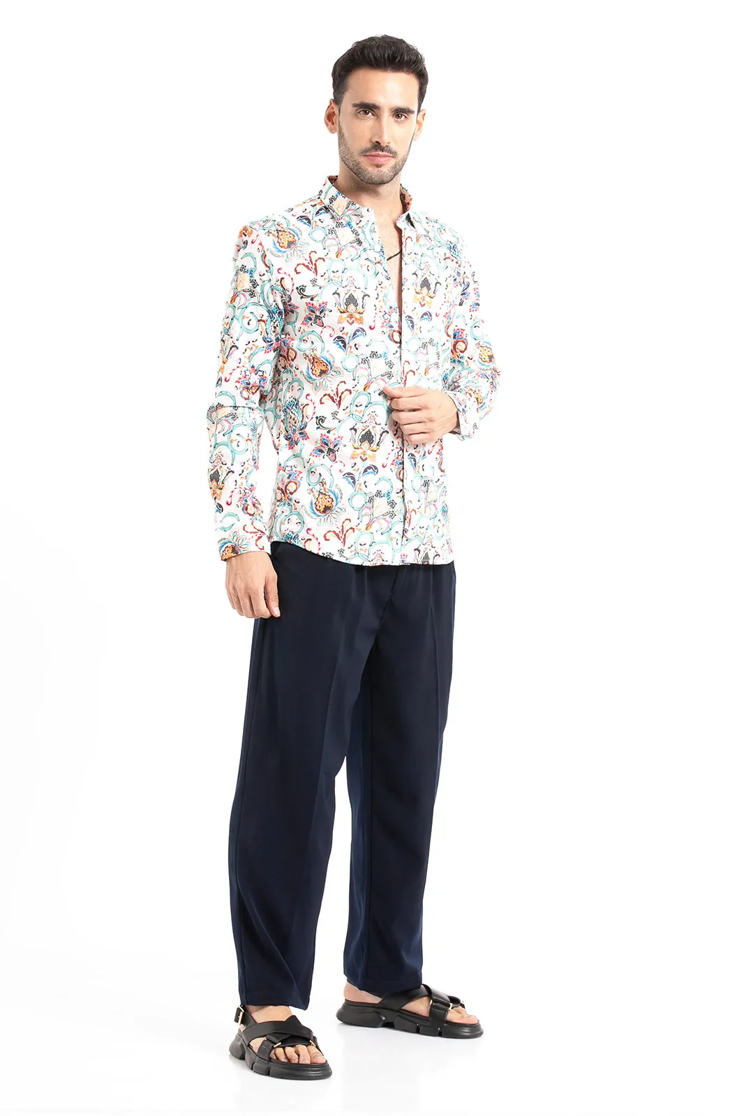 Daisy Floral Print Shirt Full-Sleeve