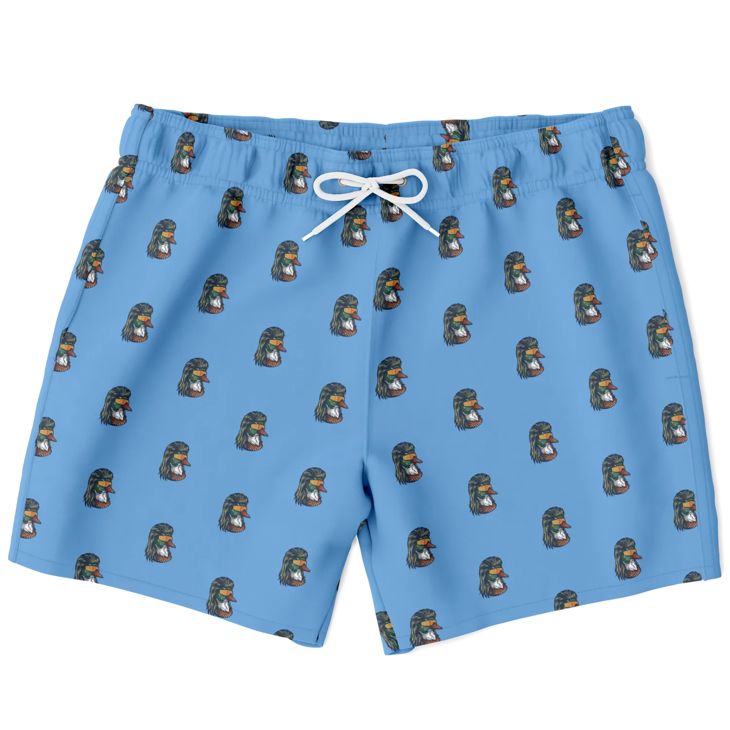 Duck Mullet Men's Swim Trunks - Blue