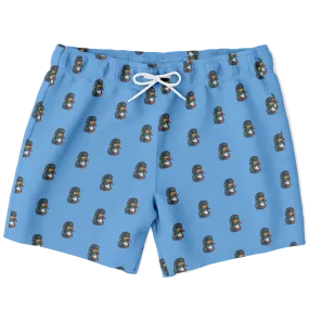 Duck Mullet Men's Swim Trunks - Blue