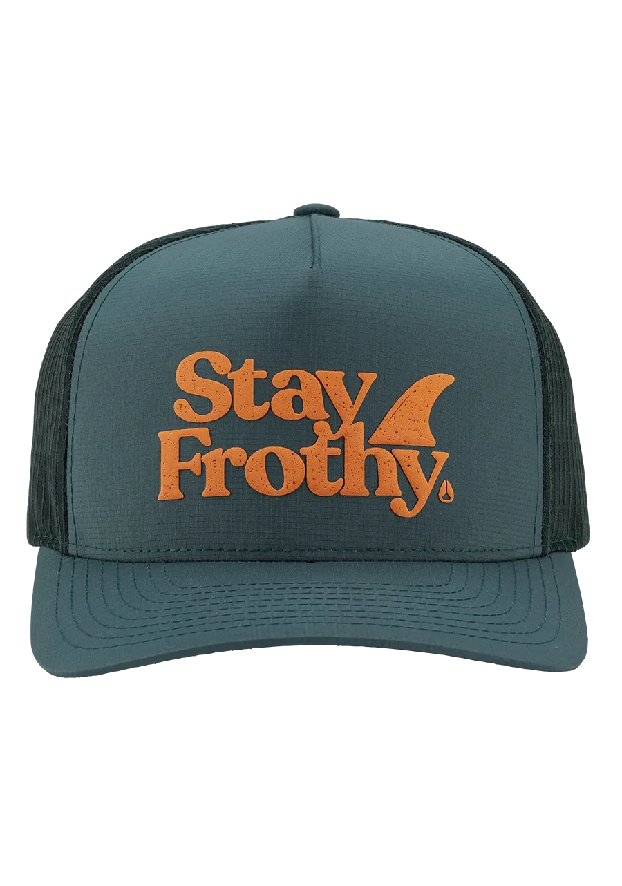 Frothy Snapback Hat - Sage / Orange