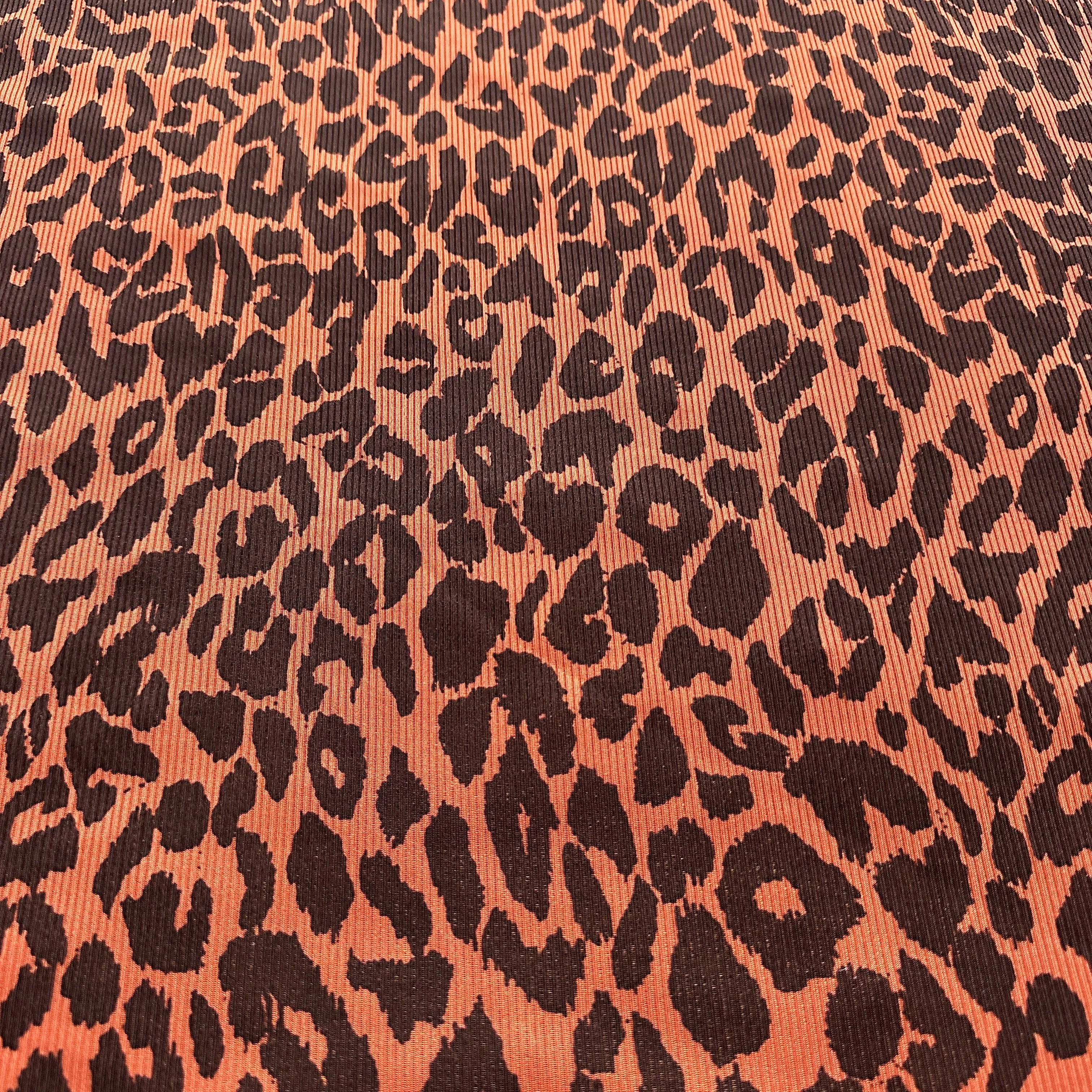 FS1200 Leopard Animal Print 2 x 1 Rib Stretch Fabric Rib