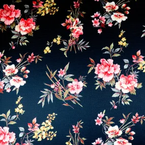 FS955 Black Floral Jacquard