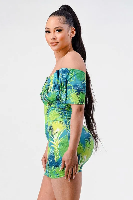 Garden Gal- Neon Garden Themed Fitted Dress