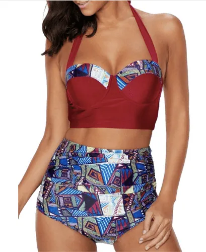 GEOMETRIC GEM TWO-PIECE SWIMSUIT