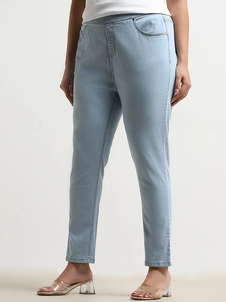 Gia Light Blue Slim Fit High-Rise Jeggings