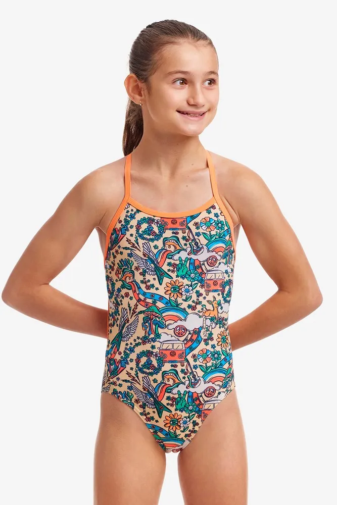 GIRL'S FREE LOVE TWISTED ONE PIECE