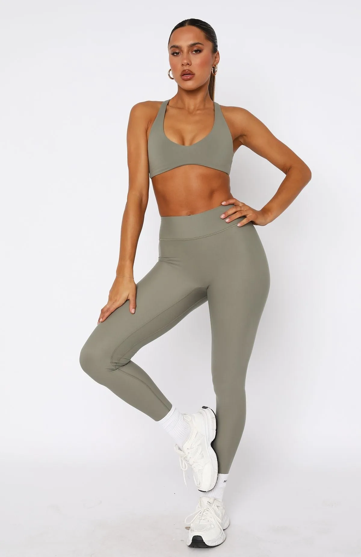 Go Getter High Waisted Leggings Olive