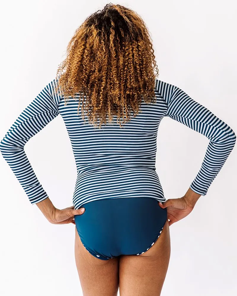 Indigo Stripe Rash Guard