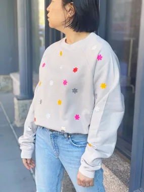 Jack Chic Putty Sweatshirt - Mini Neon Daisies