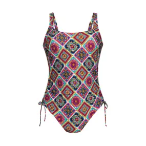 Jessy Crochet Print Swimsuit