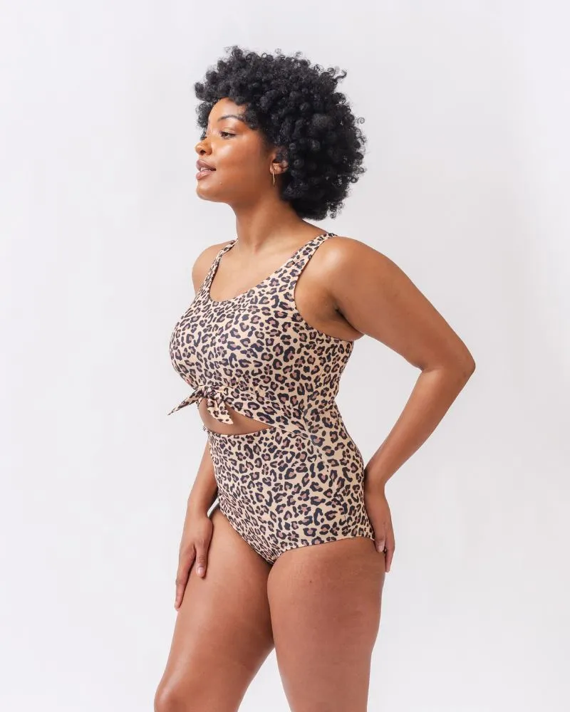 Leopard Knotted One-Piece